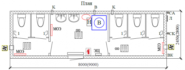 Вагон-дом санузлы "ПАТРИОТ" 8(9)009